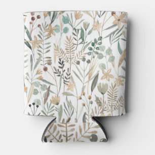 Enfriador De Latas Flores silvestres praderas: Encanto acuático.