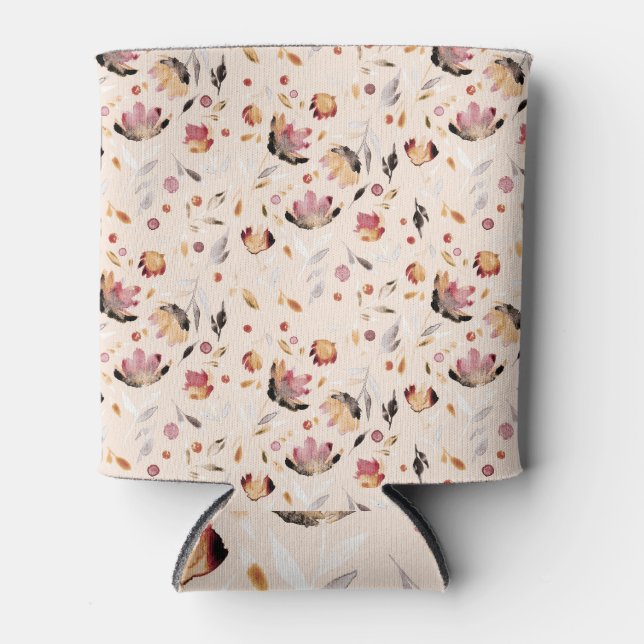 Enfriador De Latas Flores tropicales abstractas: fondo acuático. (Anverso)