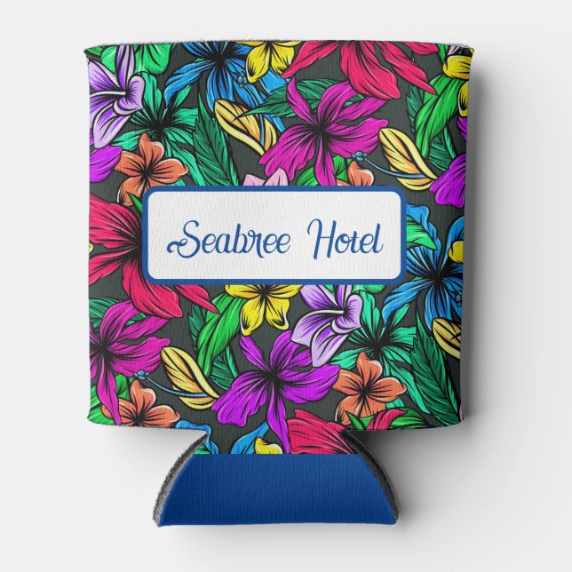 Enfriador De Latas Flores tropicales divertidas (Anverso)