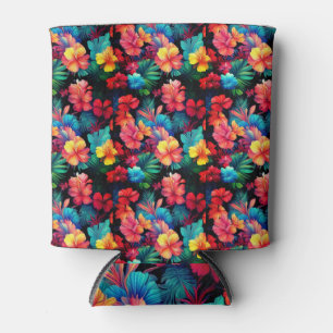 Enfriador De Latas Flores Tropicales Naranjas Florales Con Hojas-6677