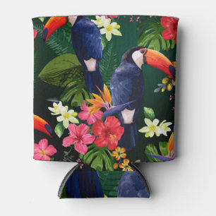 Enfriador De Latas Flores tropicales, toscanas: fondo floral.