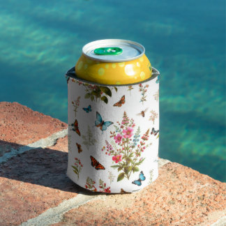 Enfriador De Latas Flores y mariposas