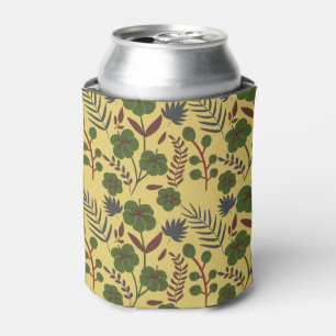 Enfriador De Latas Flores y mariposas sin costura florales