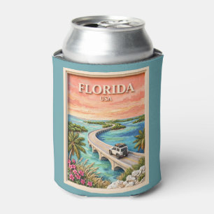 Enfriador De Latas Florida Keys USA Viaje Vintage Tropical Viaje por
