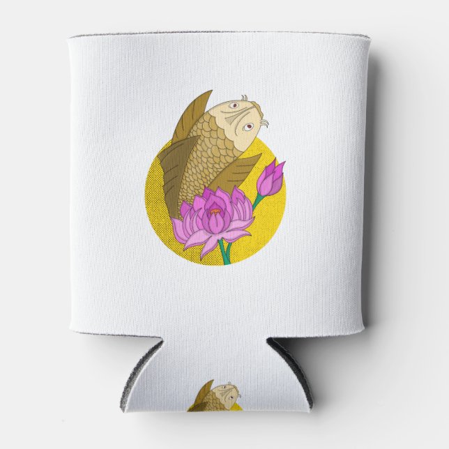 Enfriador De Latas Flower Koi Fish (Anverso)