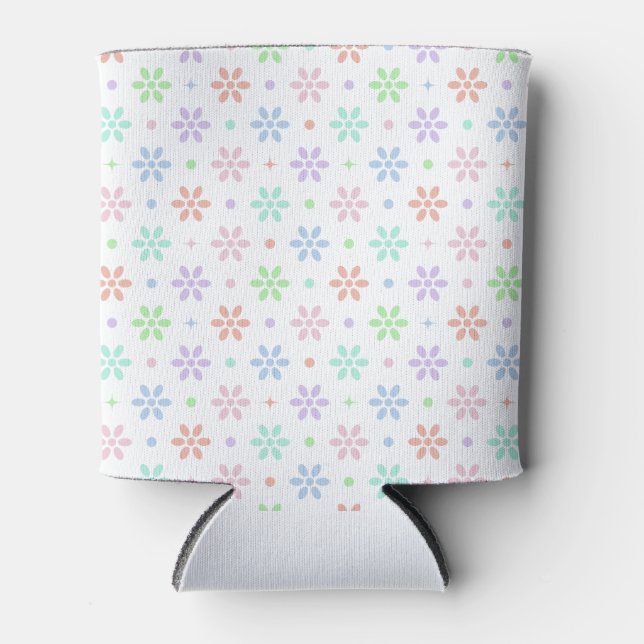Enfriador De Latas Flowers, Dots & Sparkles (Anverso)