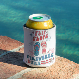 ENFRIADOR DE LATAS FLUJOS PATRIÓTICOS DE FLUJO AZUL ROJO BLANCO