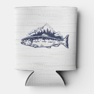 Enfriador De Latas Fly Fishing Art Trout Vintage Designs