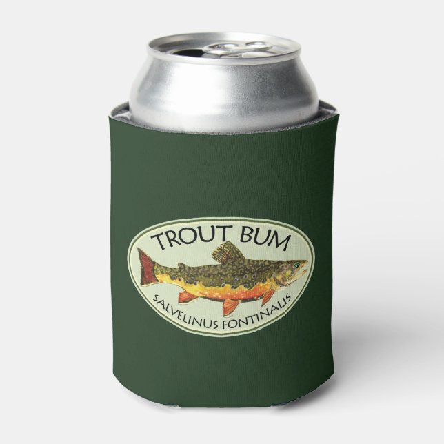 Enfriador De Latas Fly Fishing Funny TROUM (Lata Anverso)