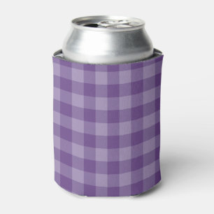 Enfriador De Latas Fondo a cuadros violeta