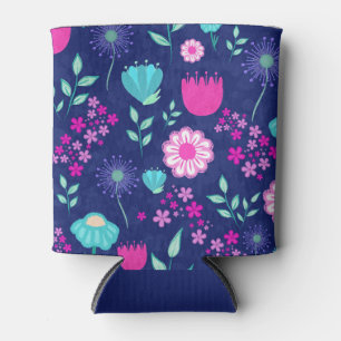 Enfriador De Latas Fondo de patrón floral corto