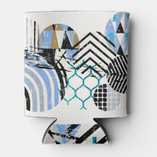 Enfriador De Latas Fondo del círculo geométrico: textura gruesa.