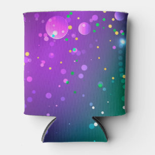 Enfriador De Latas Fondo morado festivo Mardi Gras
