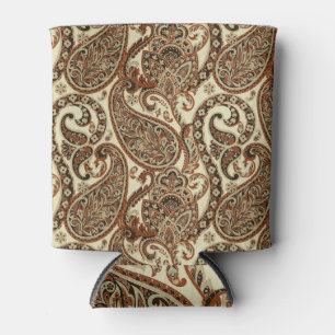 Enfriador De Latas Fondo Paisley Asiático Textil Sin Marea