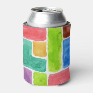 Enfriador De Latas Fondo pintado extracto de la acuarela. 2