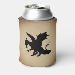 Enfriador De Latas Fondo Rústico del Dragón Negro