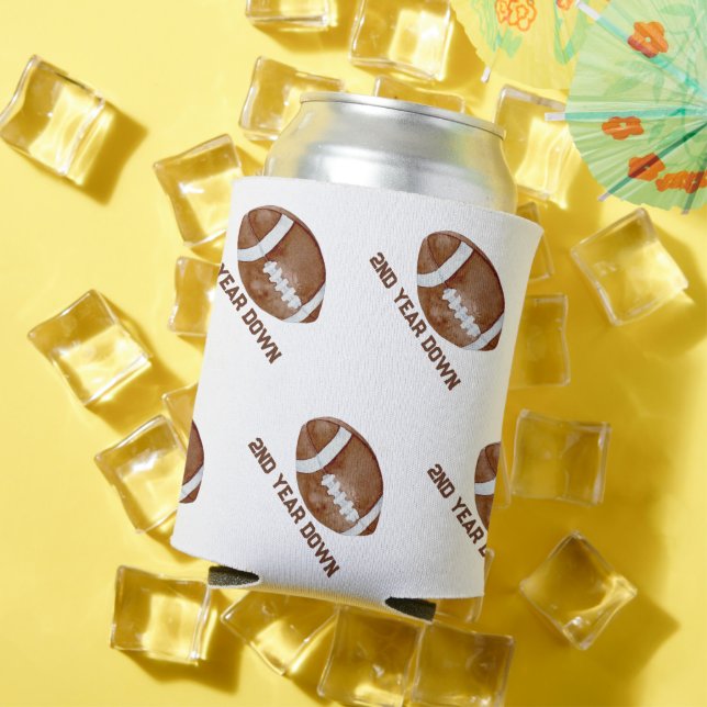 Enfriador De Latas Football second year down boy birthday  (Verano in situ)