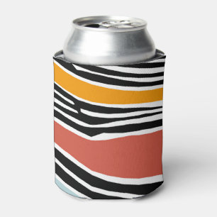 Enfriador De Latas Formas abstractas coloridas con diseño de impresió