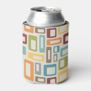 Enfriador De Latas Formas coloridas de estilo de mediados de siglo