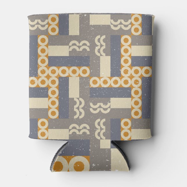 Enfriador De Latas Formas geométricas retro, patrón moderno (Anverso)