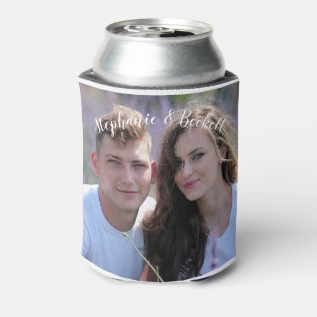 Enfriador De Latas Foto Boda (Reverso de la lata)
