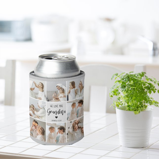 Enfriador De Latas Foto Collage Gray Te Ama Mejor Regalo (Subido por el creador)