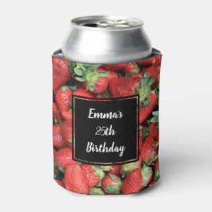 Enfriador De Latas Foto de Fresas de Jugo Rojo