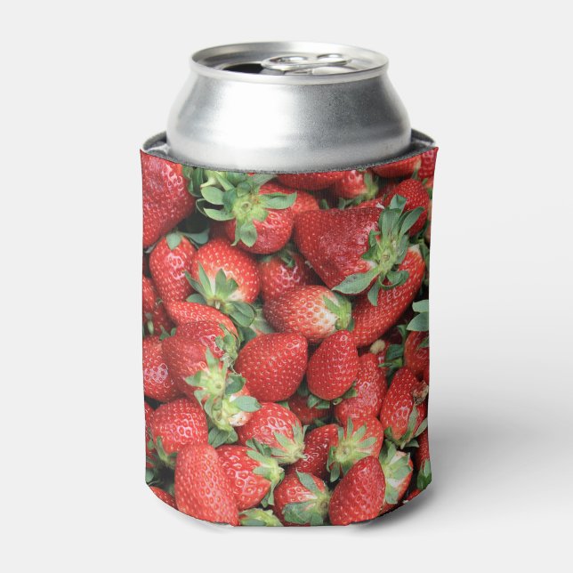 Enfriador De Latas Foto de Fresas de Jugo Rojo (Lata Anverso)
