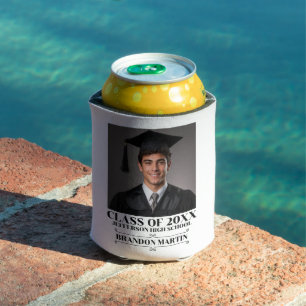 Enfriador De Latas Foto de Graduación Personalizada Graduado 2026 Pad