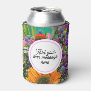 Enfriador De Latas Foto de Mercado de Flores con Texto Personalizado