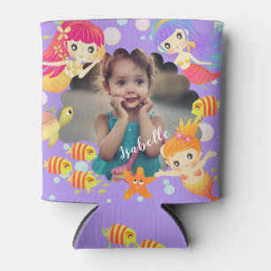 Enfriador De Latas Foto de Mermaids Purple
