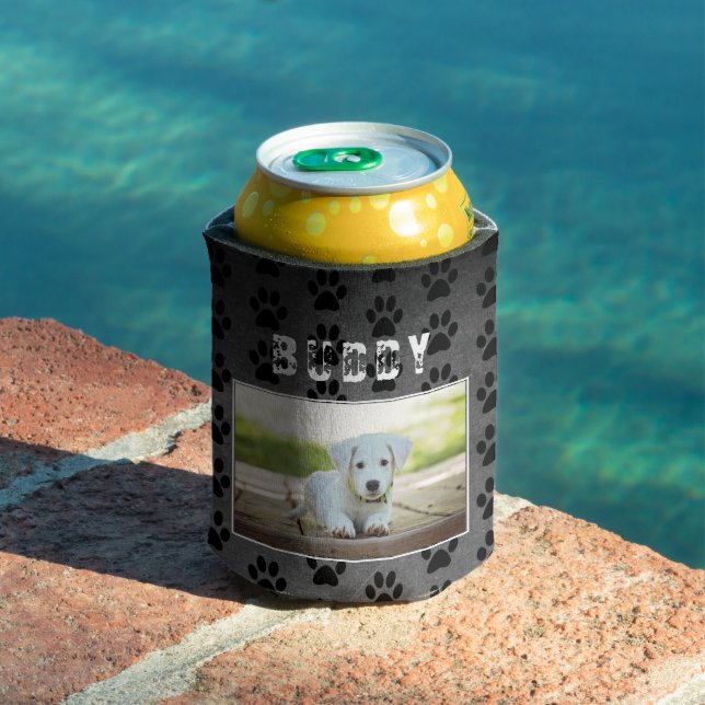 Enfriador De Latas Foto de perro del patrón de garra de perro (Piscina in situ)