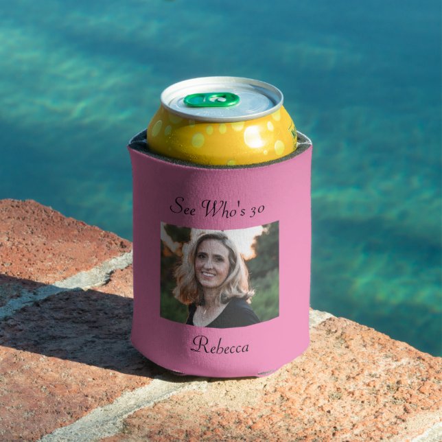 Enfriador De Latas Foto de personalizado personalizada en cumpleaños  (Piscina in situ)