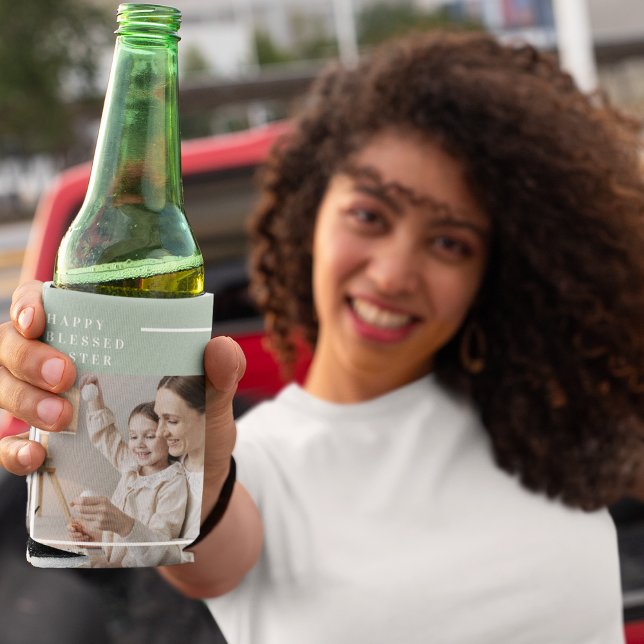 Enfriador De Latas Foto de Trendy Family | Green Happy Blessed Easter (Subido por el creador)