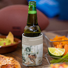 Enfriador De Latas Foto familiar moderna | Joyful Merry Blessed