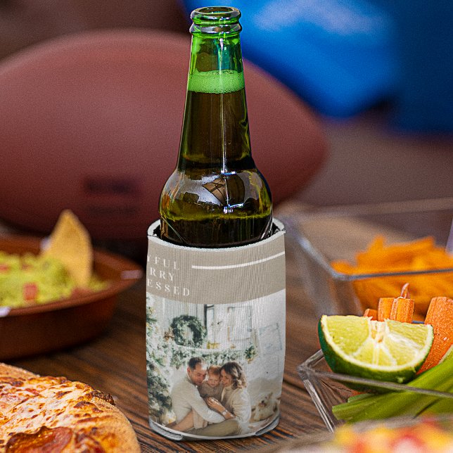 Enfriador De Latas Foto familiar moderna | Joyful Merry Blessed (Subido por el creador)