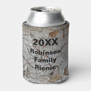 Enfriador De Latas Foto Keepsake de un picnic de árbol rústico famili