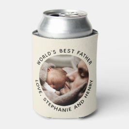 Enfriador De Latas Foto Minimalista del Día del Padre personalizado