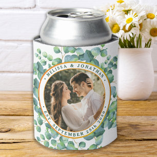 Enfriador De Latas Foto moderna Eucalyptus Greenery Gold Boda