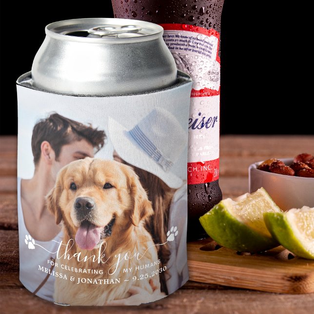 Enfriador De Latas Foto moderna Gracias Perro Mascota Boda (Subido por el creador)