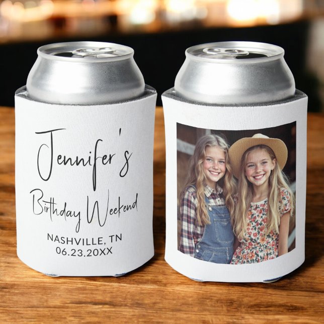 Enfriador De Latas Foto personalizada de Birthday Weekend para chicas (Subido por el creador)