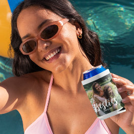 Enfriador De Latas Foto personalizada de los mejores amigos