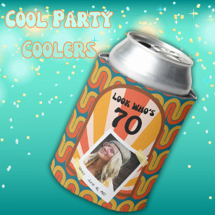 Enfriador De Latas Foto personalizada de Ola Retro 60