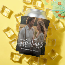 Enfriador De Latas Foto personalizada Feliz Día de San Valentín elega