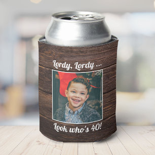 Enfriador De Latas Foto personalizado Diversión Guay 40º cumpleaño