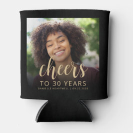 Enfriador De Latas Foto personalizado Saluda a Fiesta de cumpleaños n