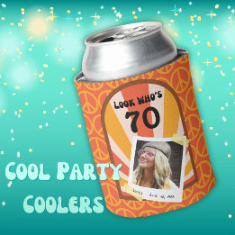 Enfriador De Latas Foto retro Hippie Sunrise Personalizado