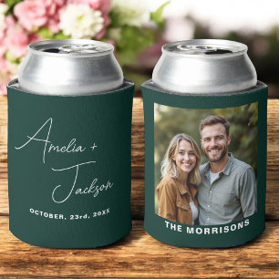 Enfriador De Latas Fotografía de la boda Selva Verde Verde Moderno