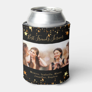 Enfriador De Latas Fotografía de oro negro de Amigos para siempre BFF