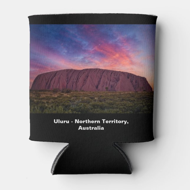 Enfriador De Latas Fotografía escénica: puesta de sol de Uluru (Anverso)
